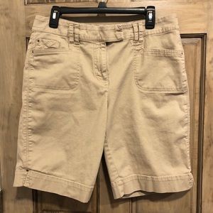 Size 14 Dress Barn Khaki Bermuda Short Capris